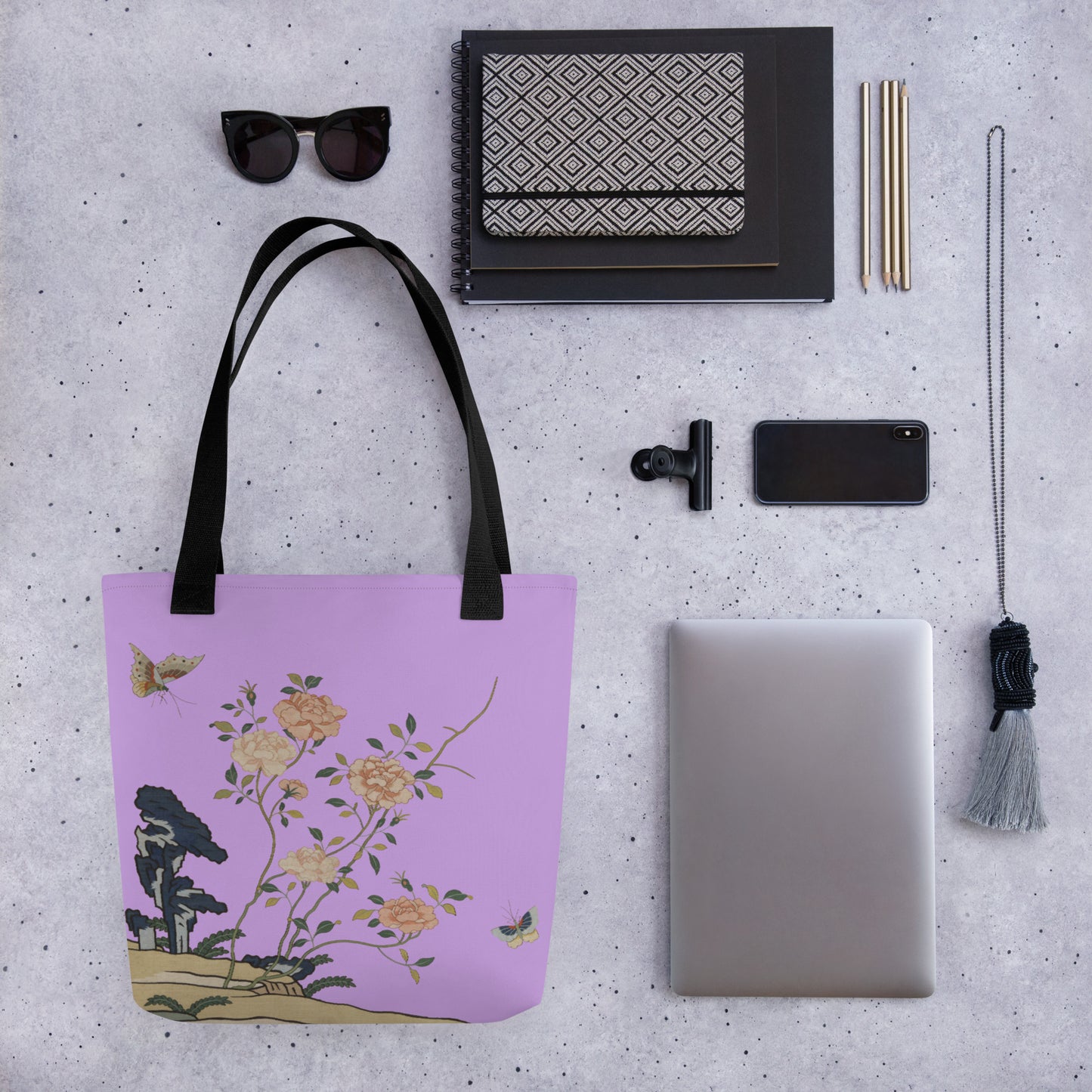 Kesi Flower Album｜Red Roses｜Tote bag｜Lilac