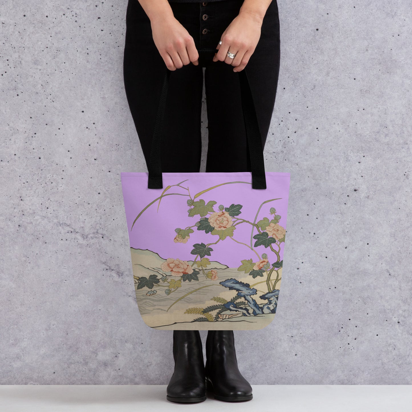 Kesi Flower Album｜Hibiscus by the Water｜Tote bag｜Lilac