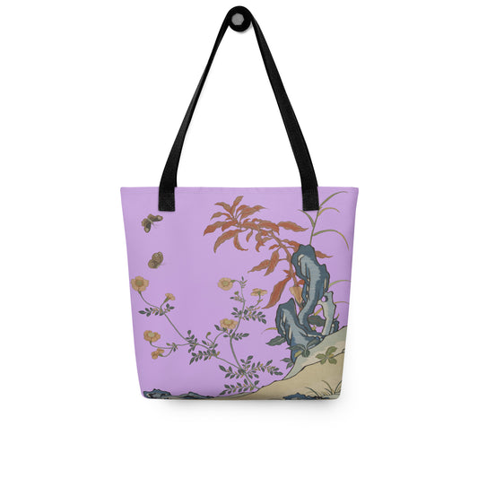 Kesi Flower Album｜Butterflies and Flowers｜Tote bag｜Lilac