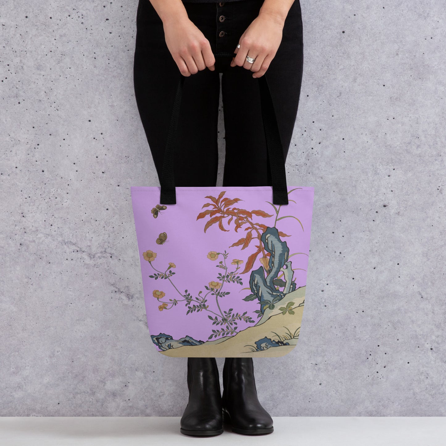 Kesi Flower Album｜Butterflies and Flowers｜Tote bag｜Lilac