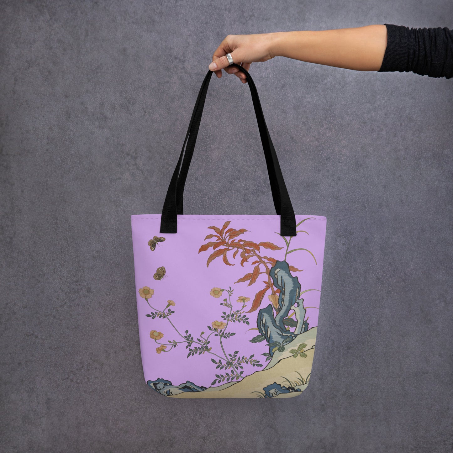 Kesi Flower Album｜Butterflies and Flowers｜Tote bag｜Lilac