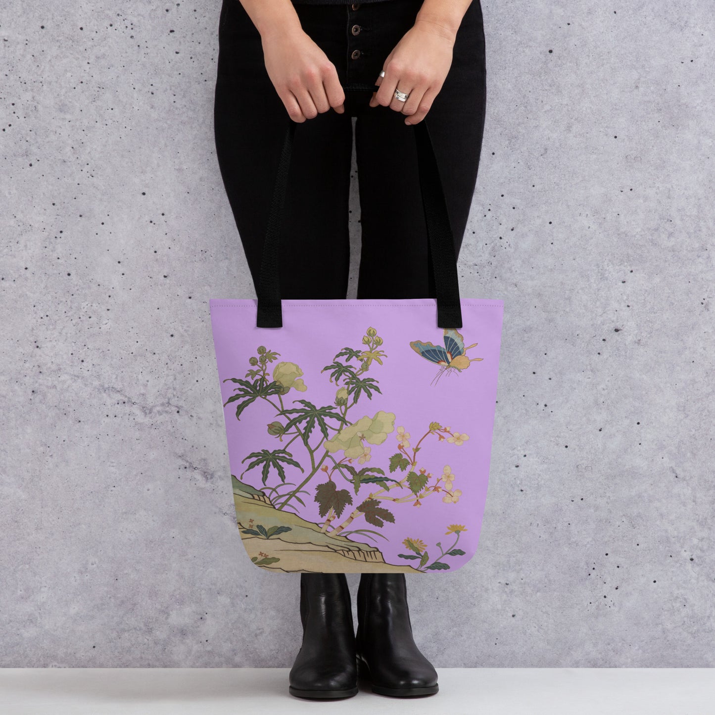 Kesi Flower Album｜Hibiscus and Begonia Blossoms｜Tote bag｜Lilac