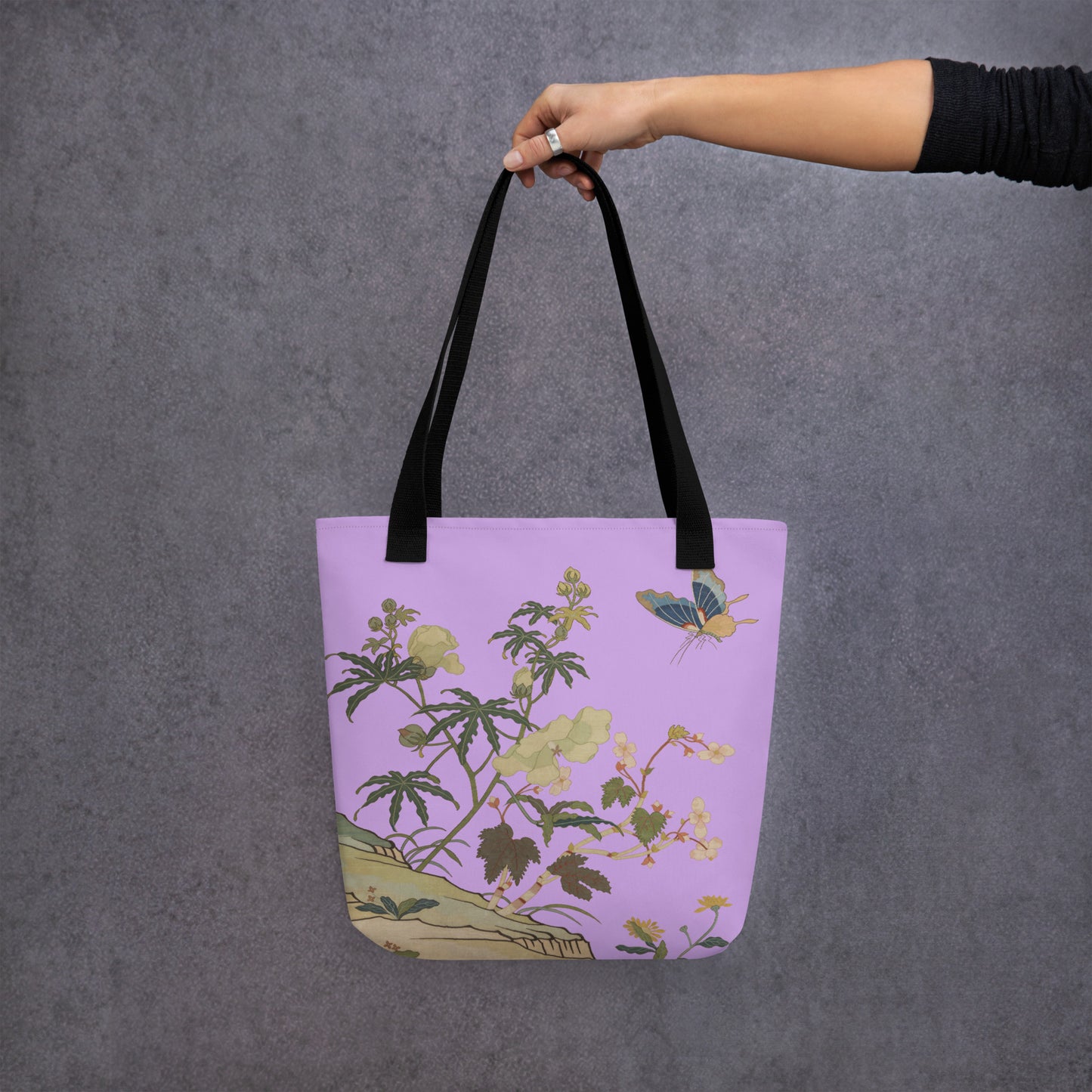 Kesi Flower Album｜Hibiscus and Begonia Blossoms｜Tote bag｜Lilac