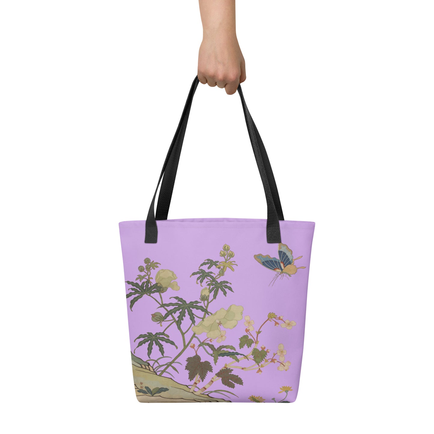 Kesi Flower Album｜Hibiscus and Begonia Blossoms｜Tote bag｜Lilac