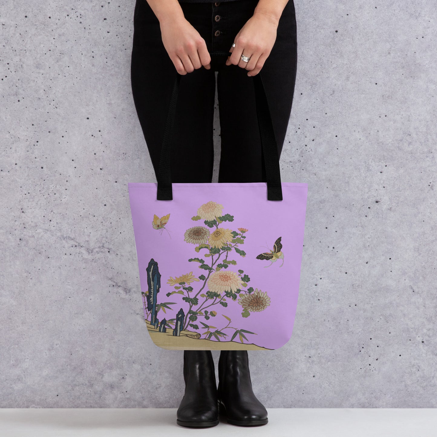 Kesi Flower Album｜Chrysanthemums and Butterflies｜Tote bag｜Lilac