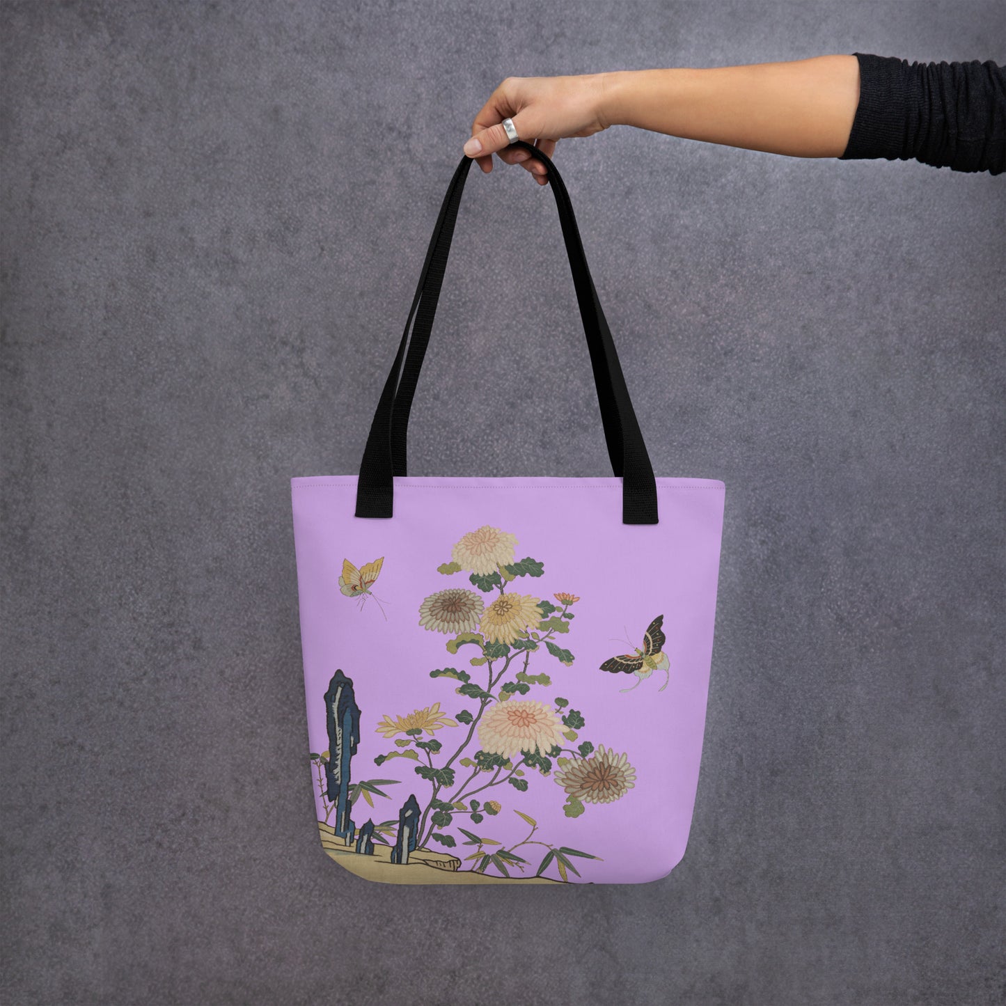 Kesi Flower Album｜Chrysanthemums and Butterflies｜Tote bag｜Lilac