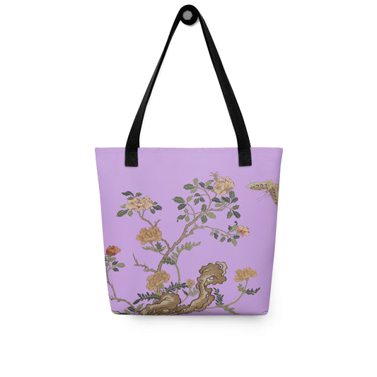 Kesi Flower Album｜Camellia and Butterfly｜Tote bag｜Lilac