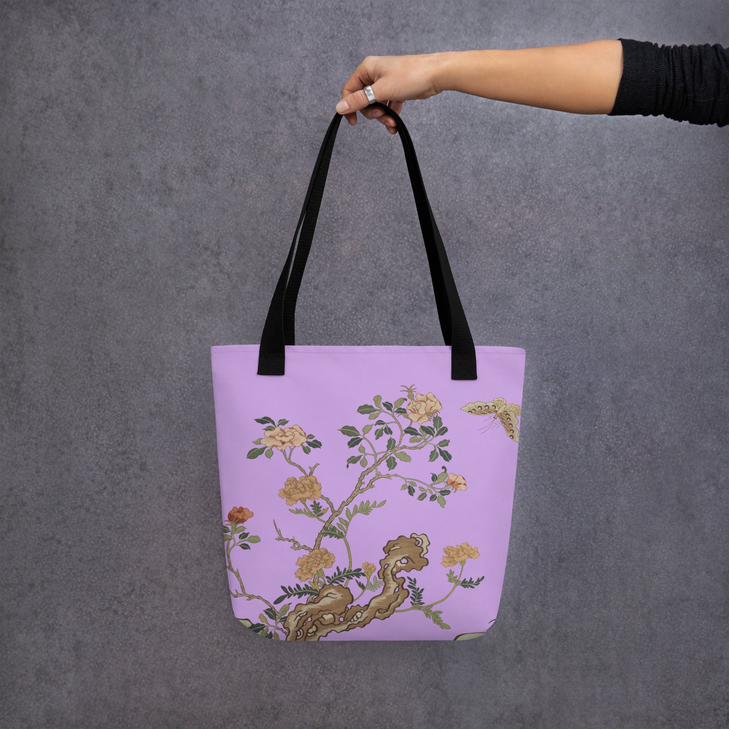 Kesi Flower Album｜Camellia and Butterfly｜Tote bag｜Lilac