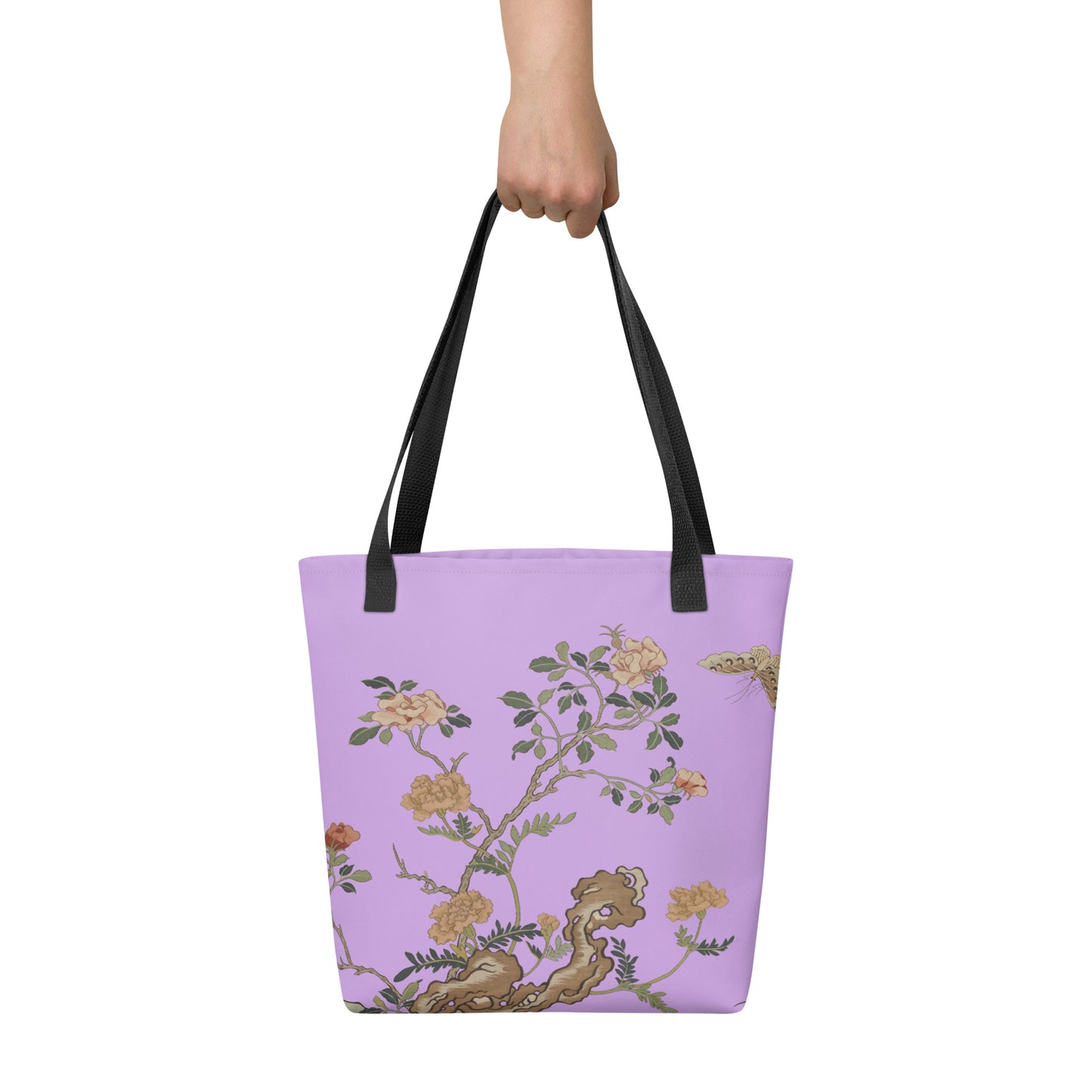 Kesi Flower Album｜Camellia and Butterfly｜Tote bag｜Lilac