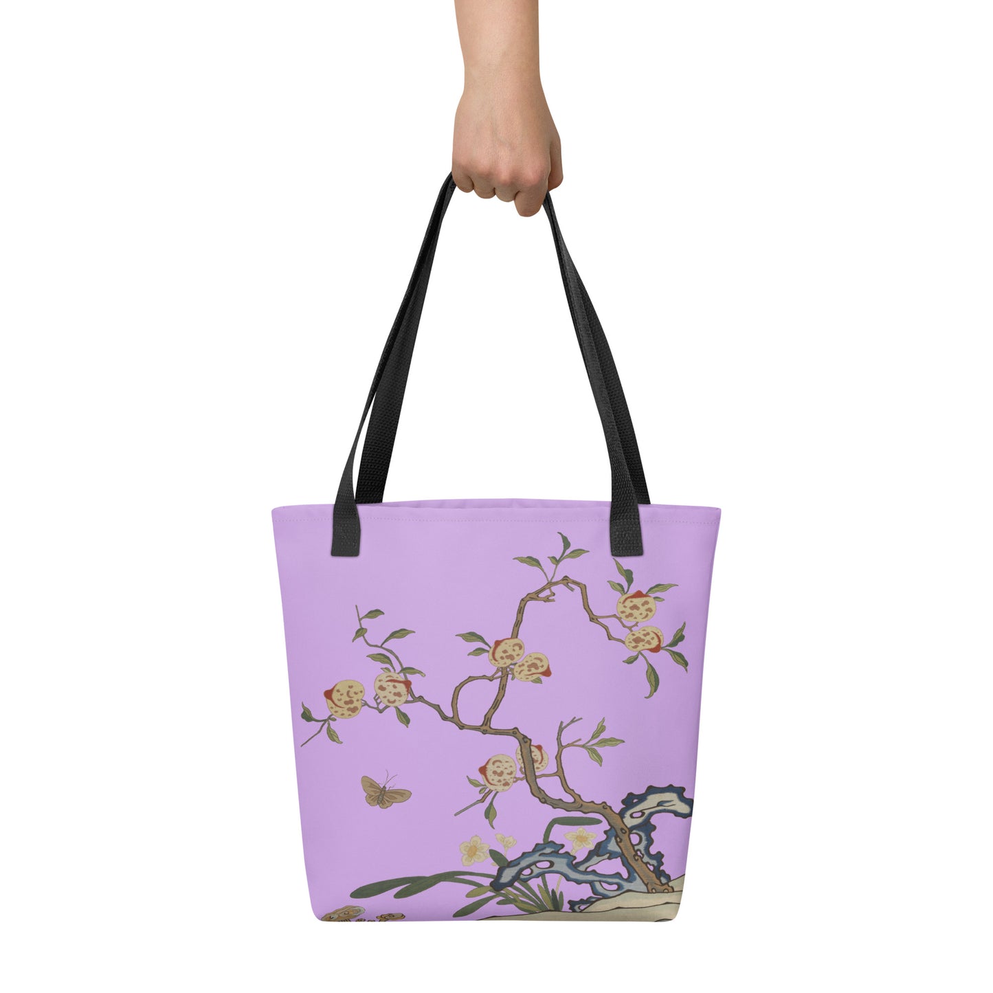 Kesi Flower Album｜Narcissus and Peaches｜Tote bag｜Lilac