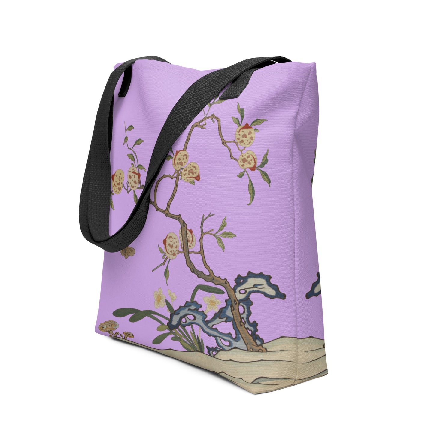 Kesi Flower Album｜Narcissus and Peaches｜Tote bag｜Lilac