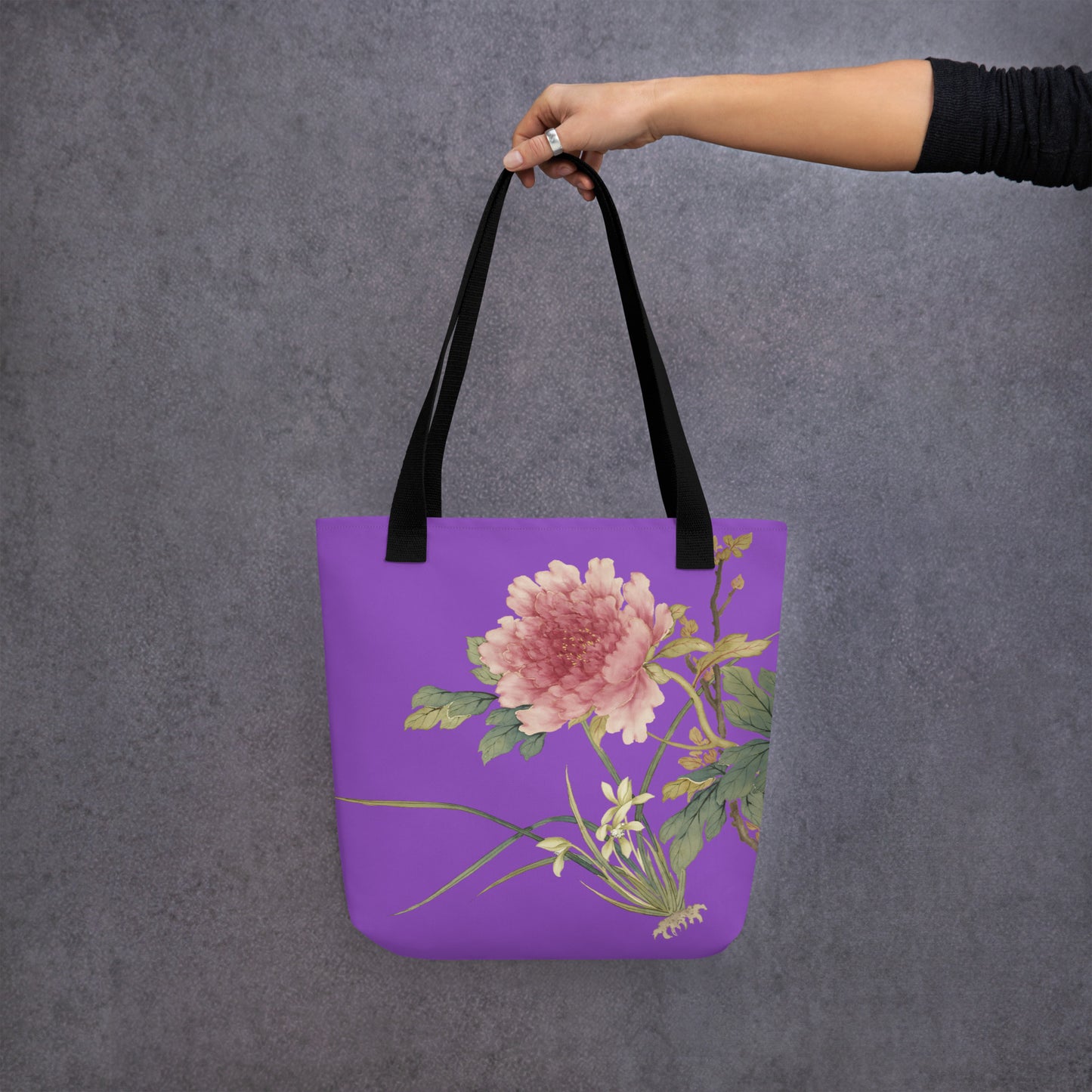 The Spirit of Flowers in Twelve Months｜Orchid and Tree Peony in Bloom｜Tote bag｜Purple