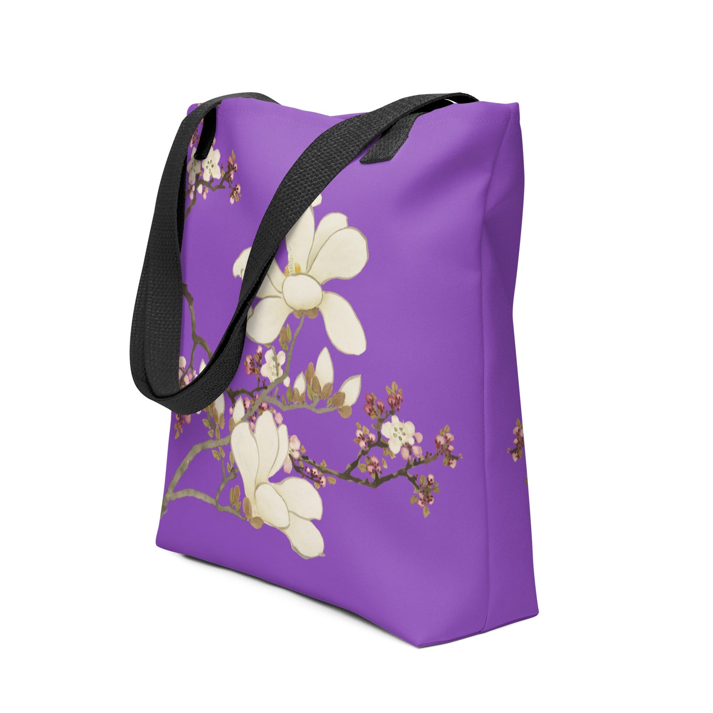 The Spirit of Flowers in Twelve Months｜Apricot and Lily Magnolia in Blossom｜Tote bag｜Purple