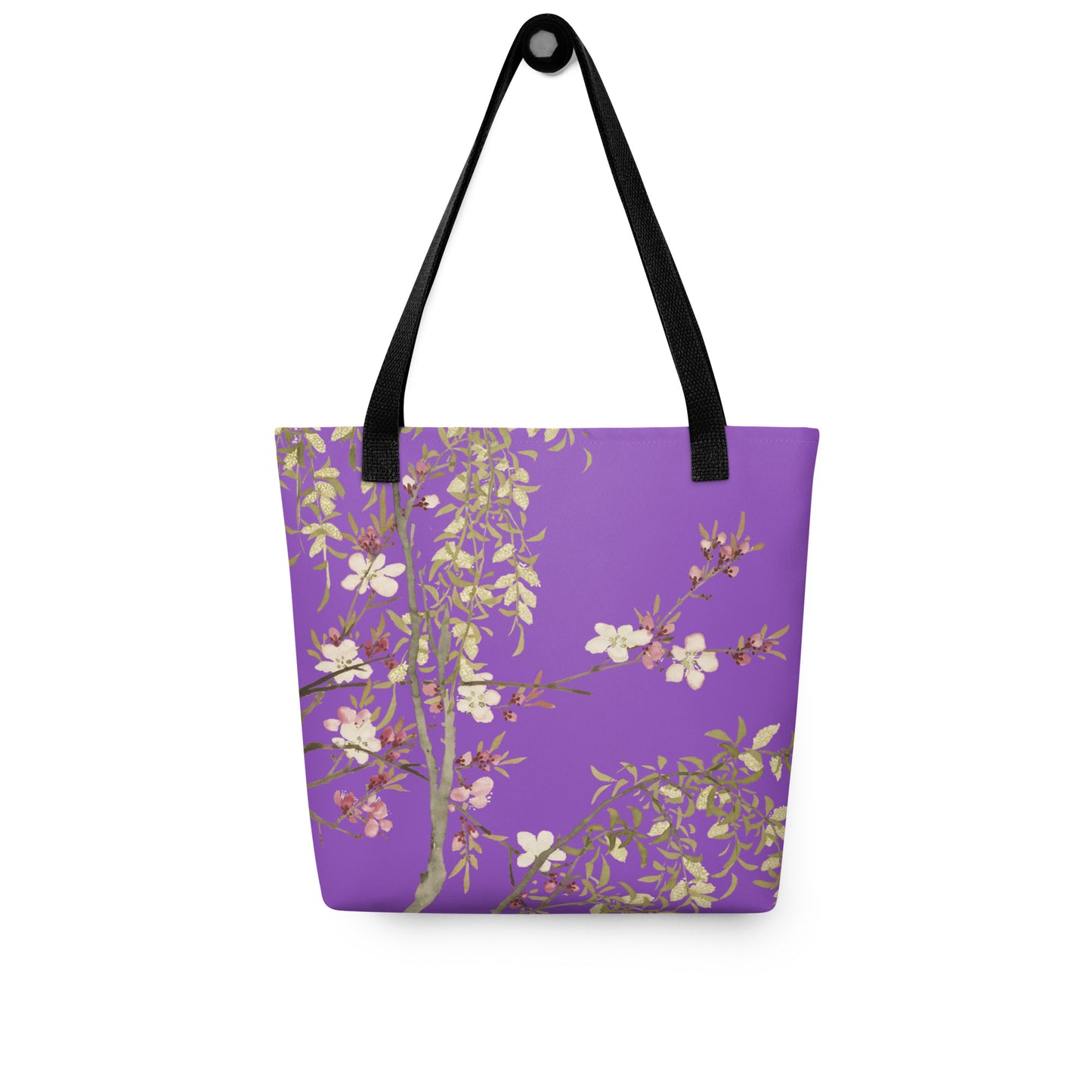 The Spirit of Flowers in Twelve Months｜Willow and Peach Blossom｜Tote bag｜Purple