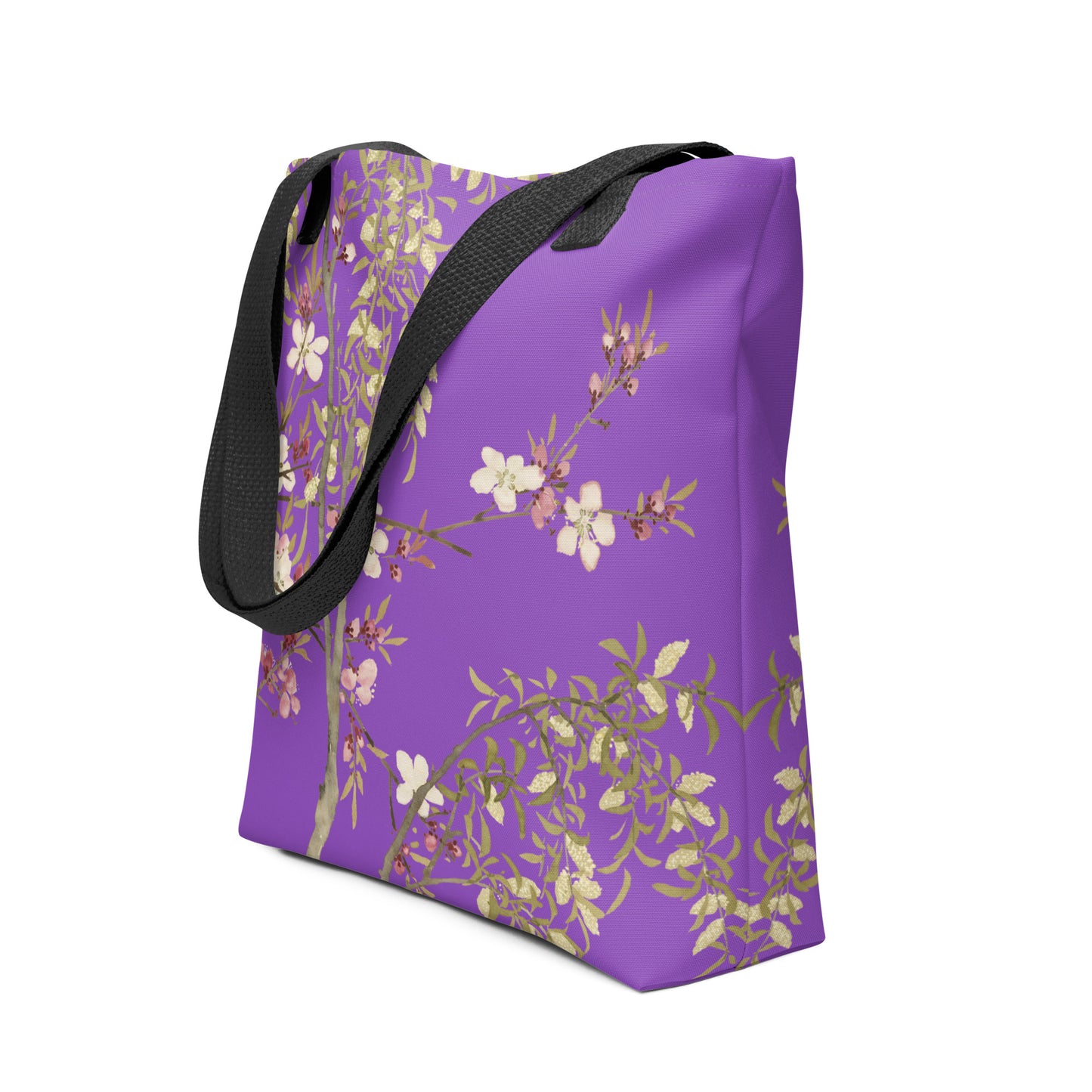 The Spirit of Flowers in Twelve Months｜Willow and Peach Blossom｜Tote bag｜Purple