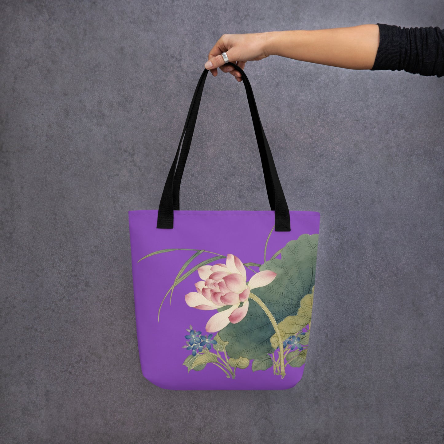 The Spirit of Flowers in Twelve Months｜Lotus in Bloom｜Tote bag｜Purple