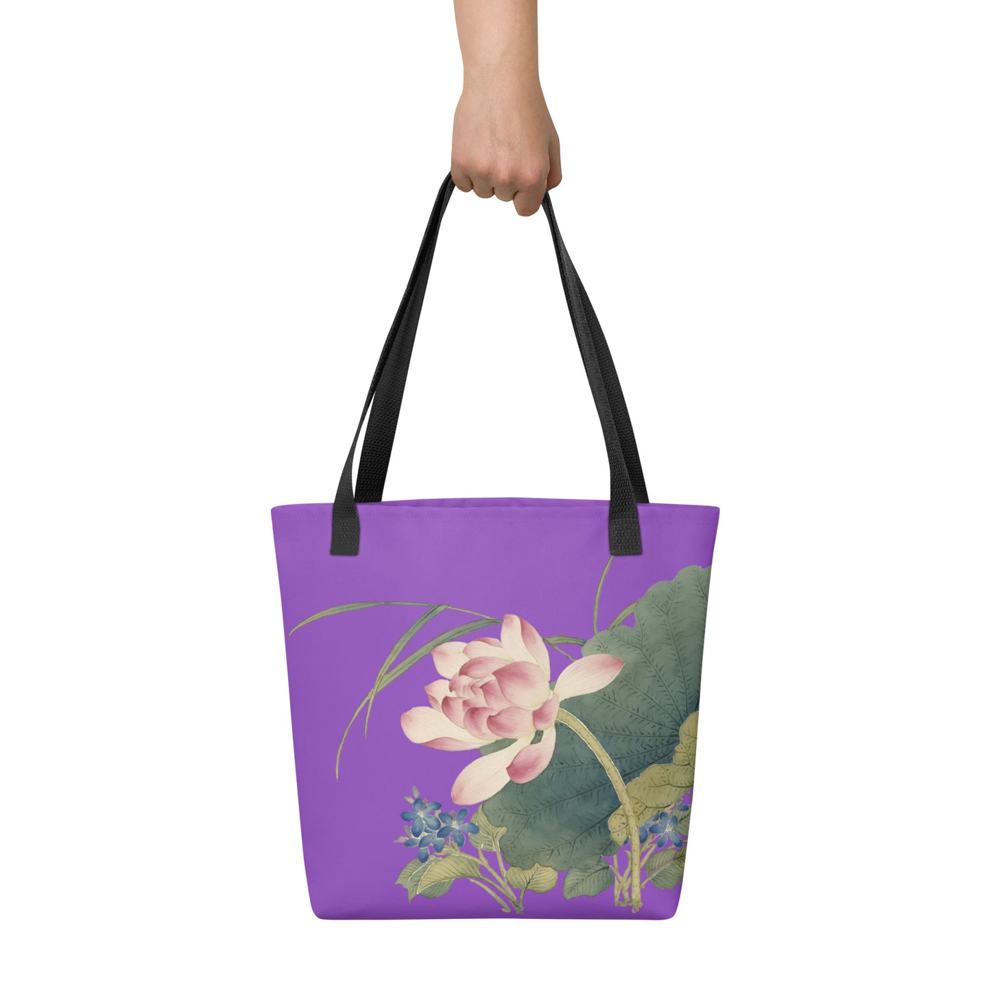 The Spirit of Flowers in Twelve Months｜Lotus in Bloom｜Tote bag｜Purple