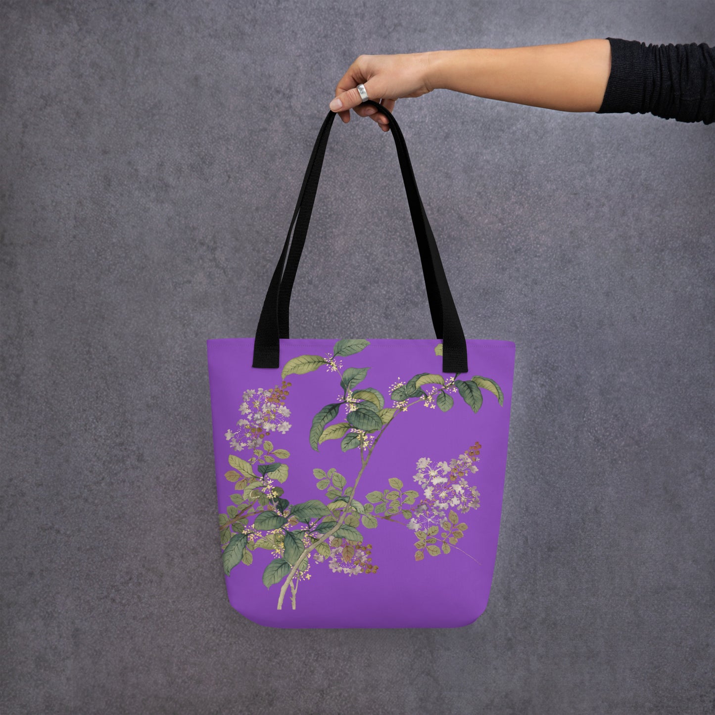 The Spirit of Flowers in Twelve Months｜Osmanthus and Crape Myrtle in Bloom｜Tote bag｜Purple