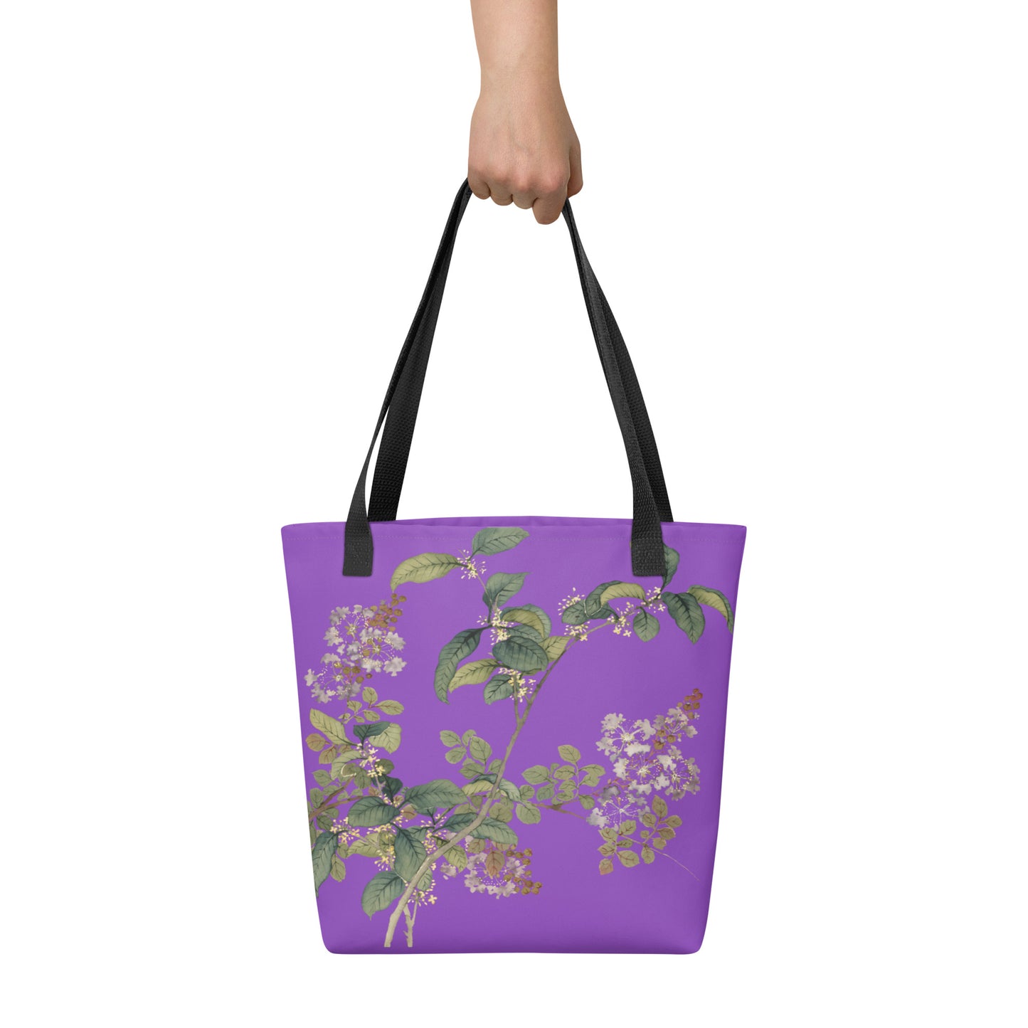 The Spirit of Flowers in Twelve Months｜Osmanthus and Crape Myrtle in Bloom｜Tote bag｜Purple