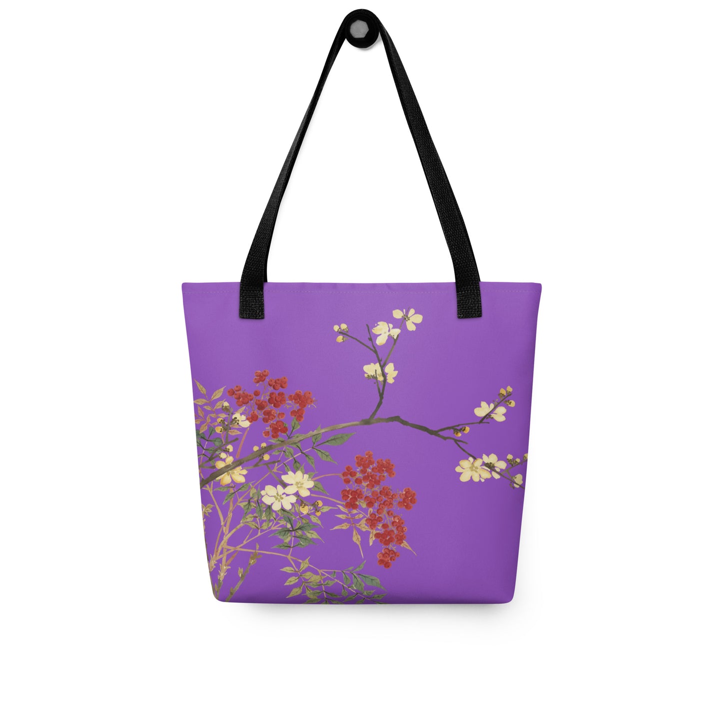 The Spirit of Flowers in Twelve Months｜Blooming Wintersweet and Heavenly Bamboo｜Tote bag｜Purple