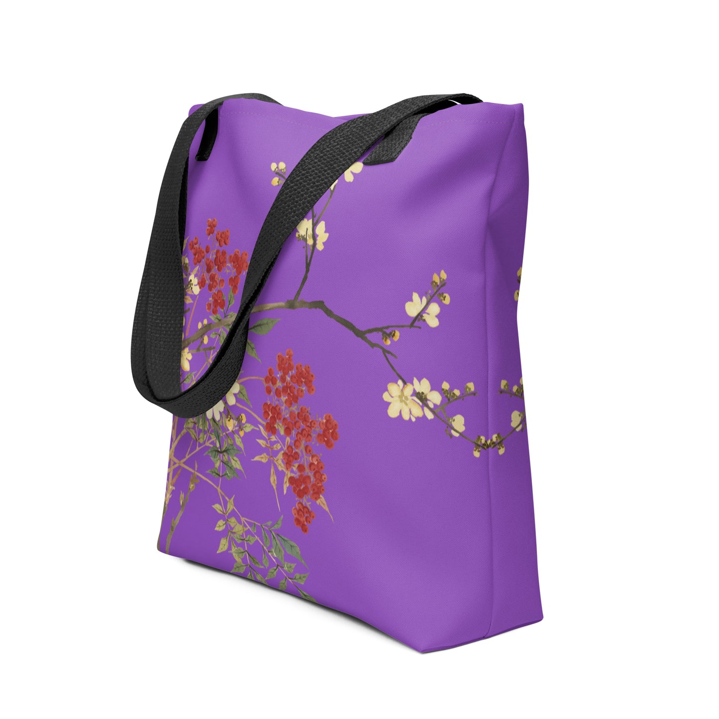 The Spirit of Flowers in Twelve Months｜Blooming Wintersweet and Heavenly Bamboo｜Tote bag｜Purple