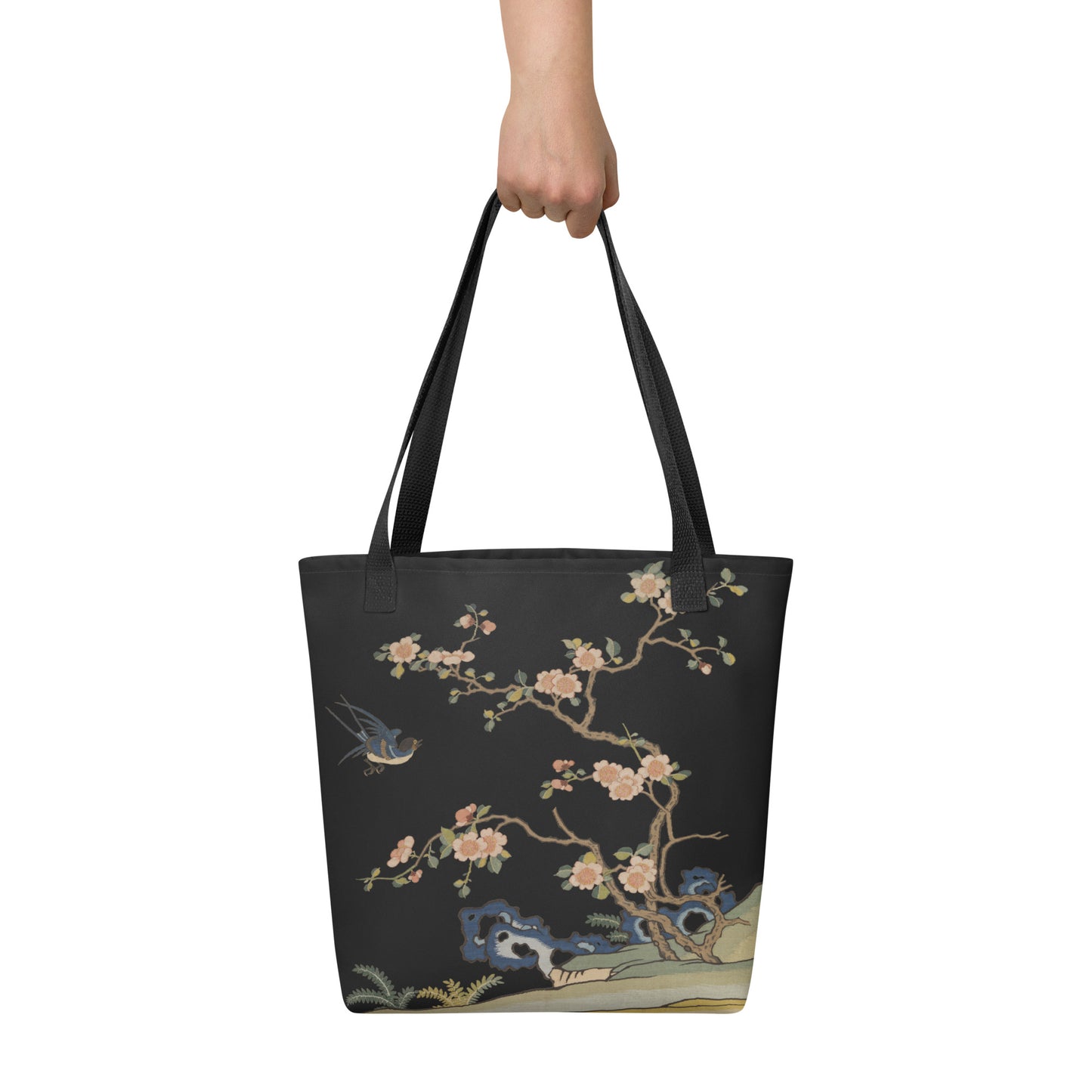 Kesi Flower Album｜Swallow in Flight, Harbinger of Spring｜Tote bag｜Black