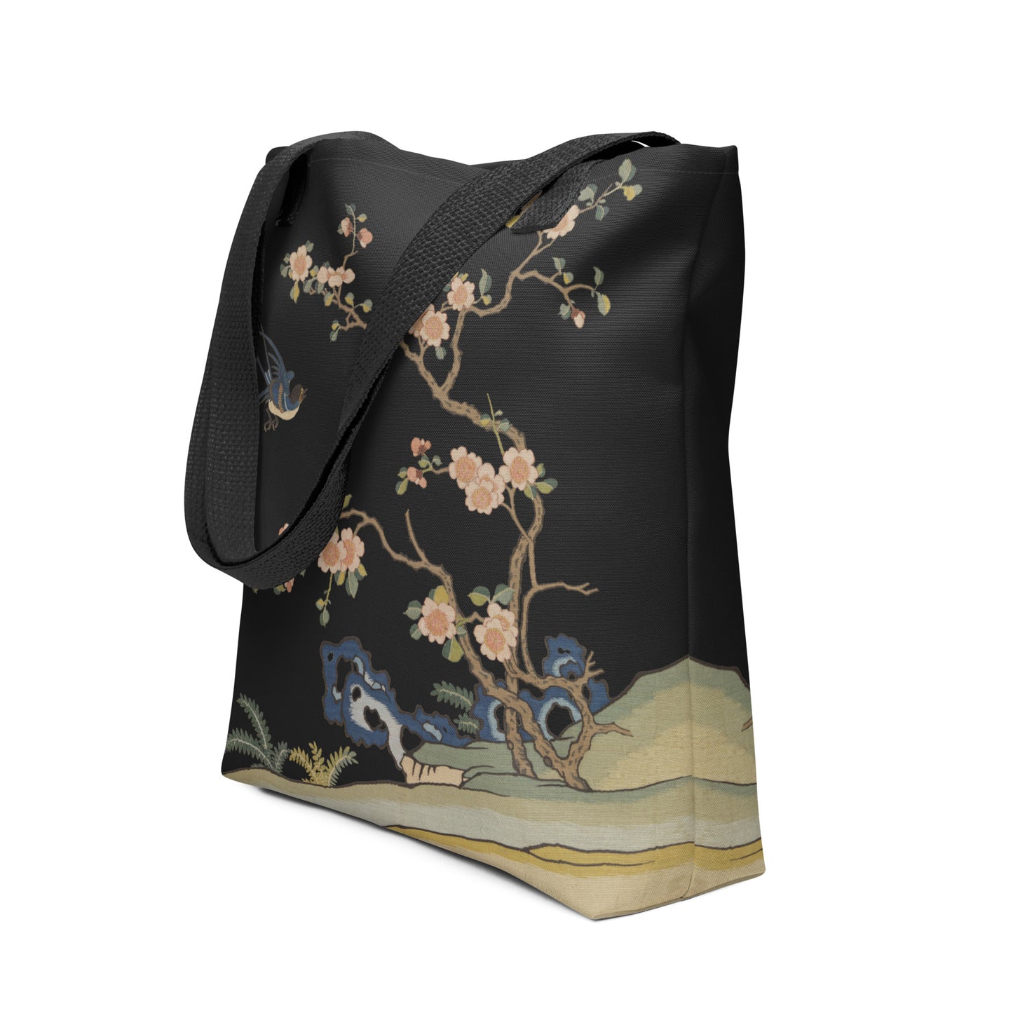 Kesi Flower Album｜Swallow in Flight, Harbinger of Spring｜Tote bag｜Black