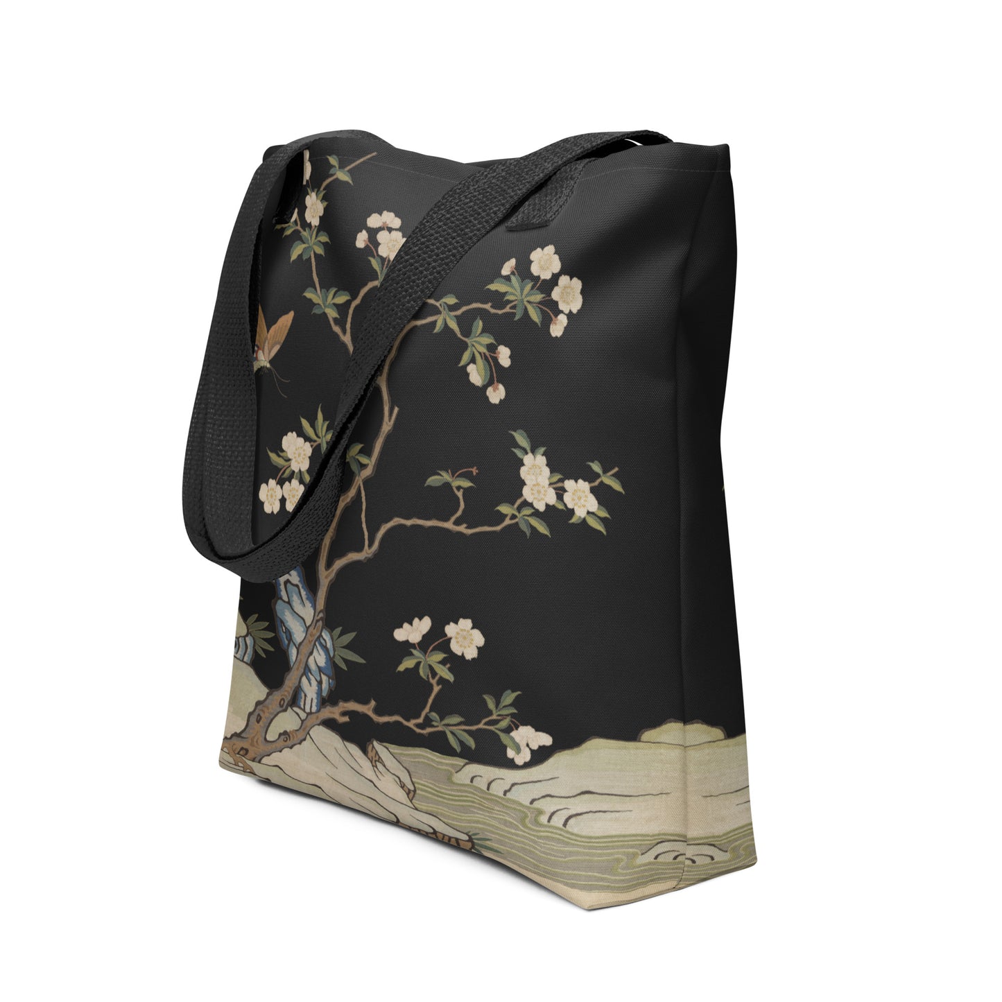 Kesi Flower Album｜Plum Blossoms and Butterfly｜Tote bag｜Black