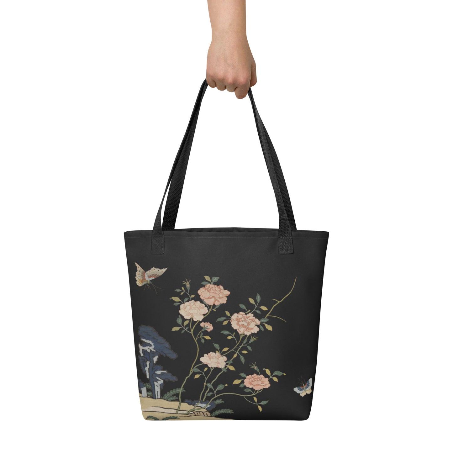 Kesi Flower Album｜Red Roses｜Tote bag｜Black