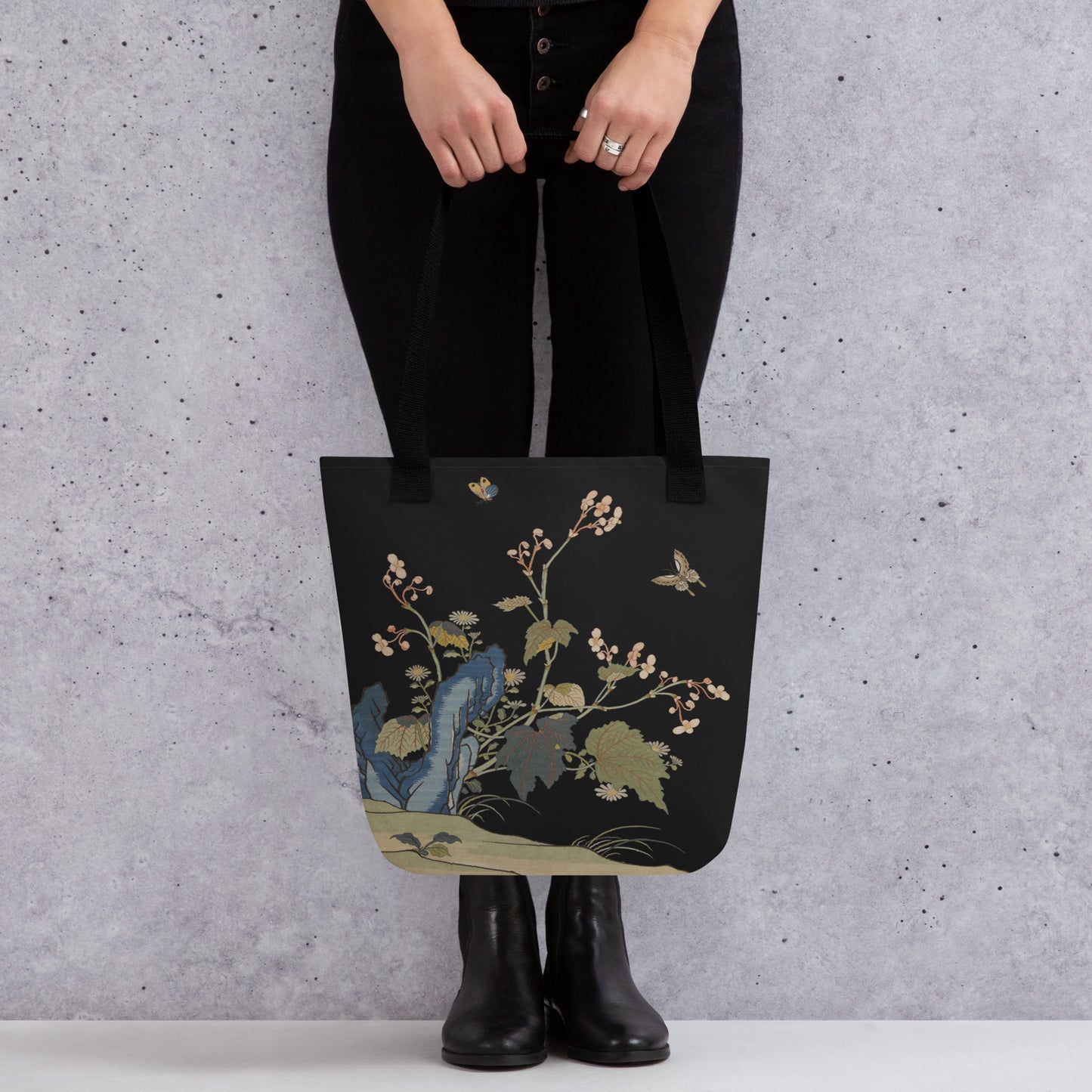 Kesi Flower Album｜Begonia Blossoms｜Tote bag｜Black