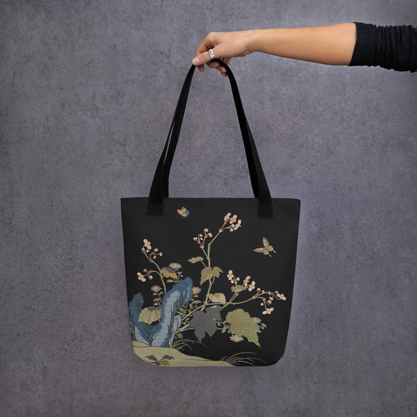 Kesi Flower Album｜Begonia Blossoms｜Tote bag｜Black