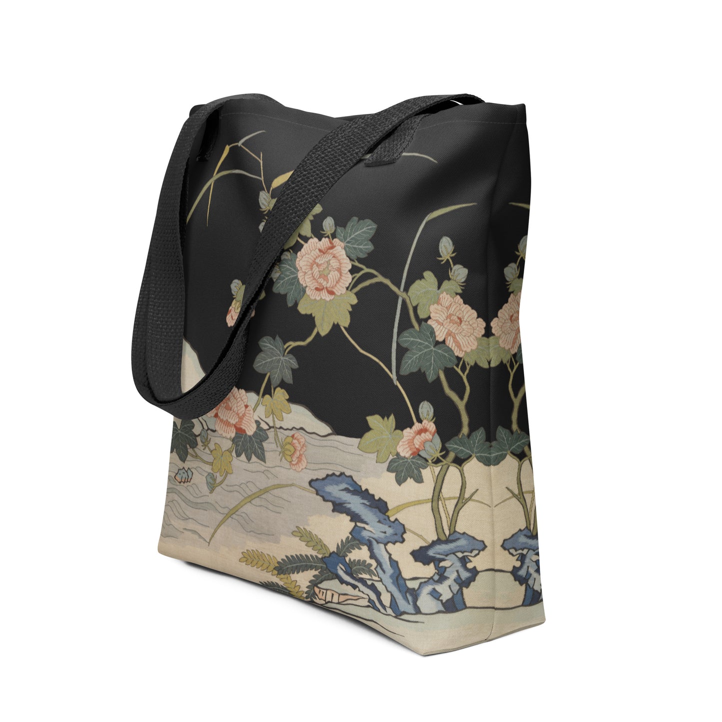 Kesi Flower Album｜Hibiscus by the Water｜Tote bag｜Black