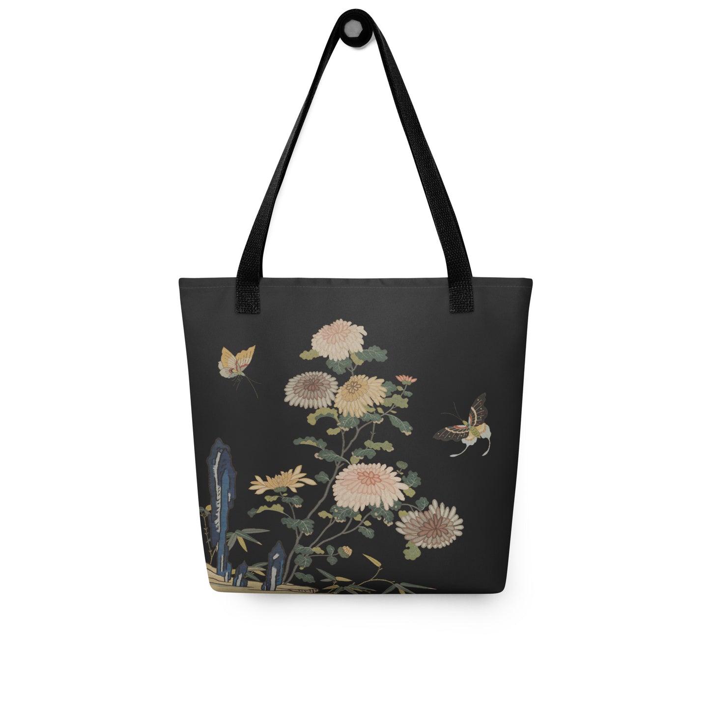 Kesi Flower Album｜Chrysanthemums and Butterflies｜Tote bag｜Black