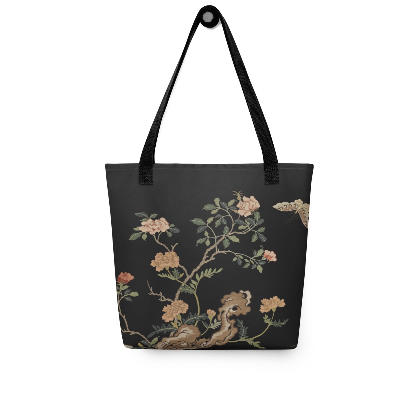 Kesi Flower Album｜Camellia and Butterfly｜Tote bag｜Black