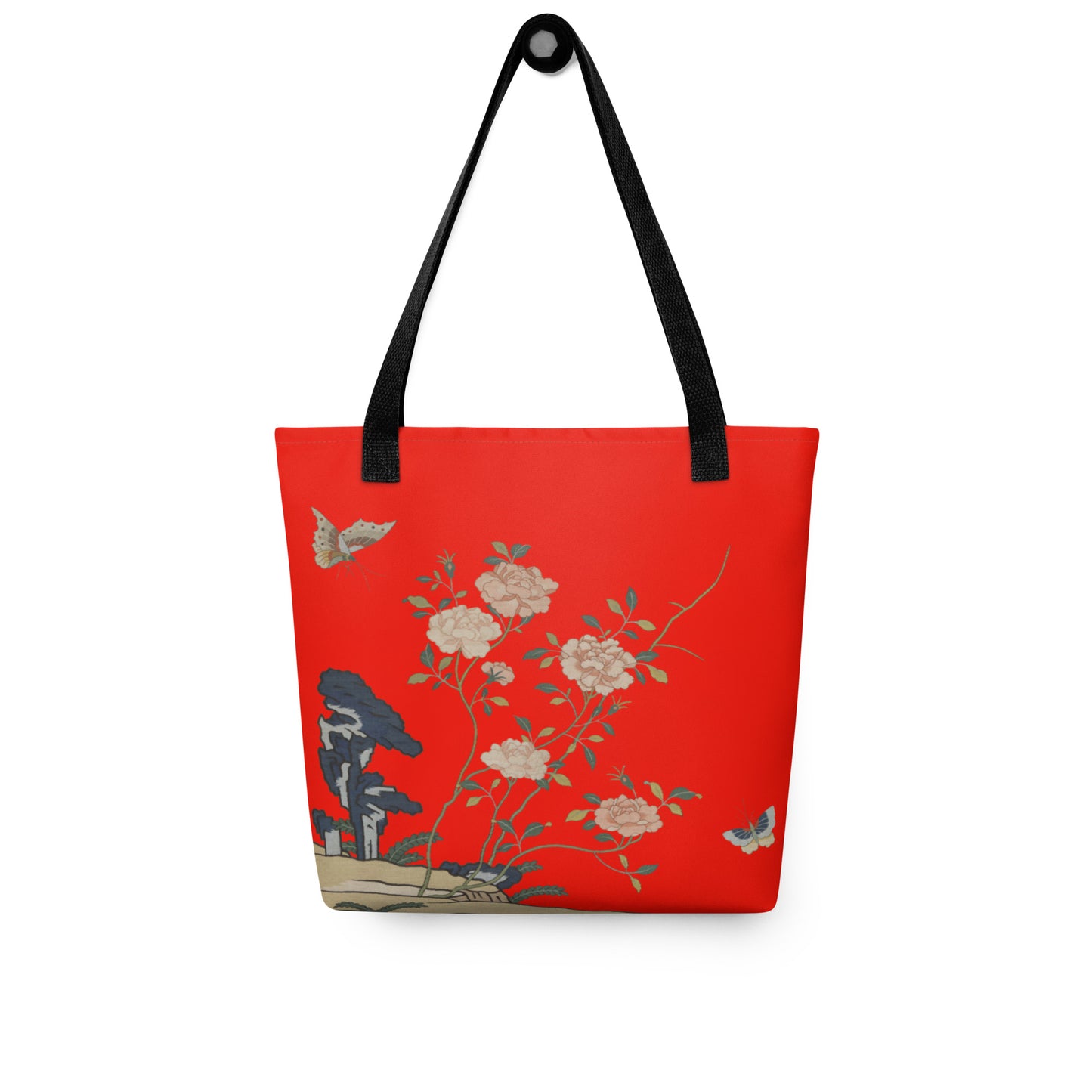 Kesi Flower Album｜Red Roses｜Tote bag｜Garnet red