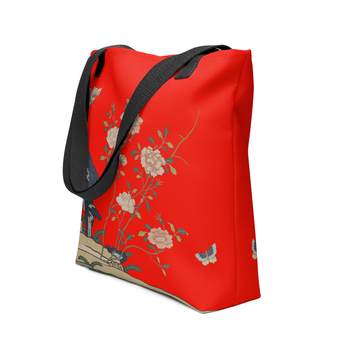 Kesi Flower Album｜Red Roses｜Tote bag｜Garnet red