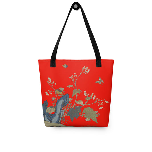 Kesi Flower Album｜Begonia Blossoms｜Tote bag｜Garnet red