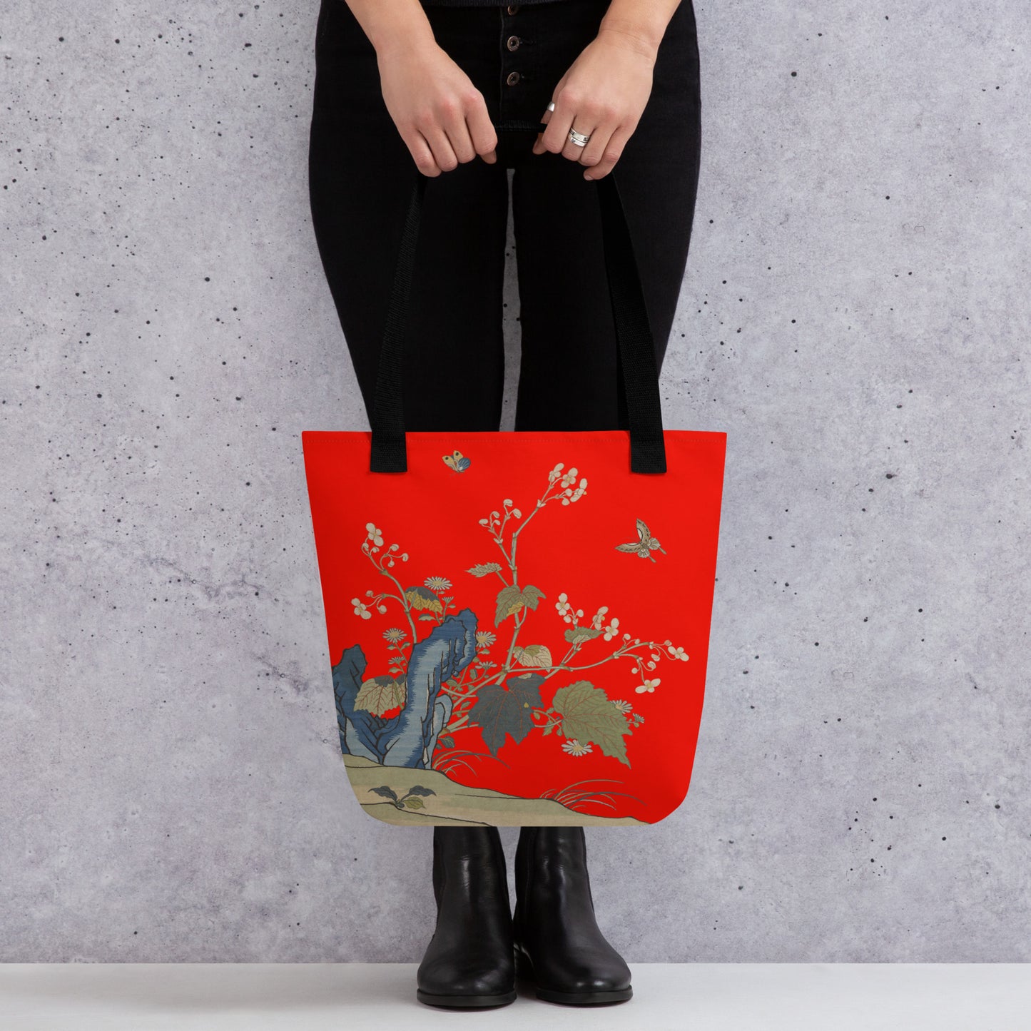 Kesi Flower Album｜Begonia Blossoms｜Tote bag｜Garnet red