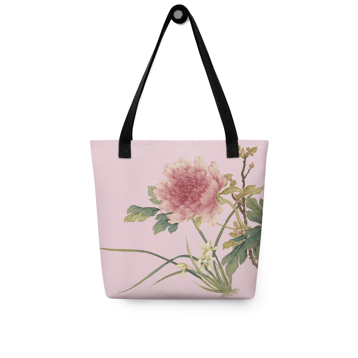 The Spirit of Flowers in Twelve Months｜Orchid and Tree Peony in Bloom｜Tote bag｜Pale pinkish gray