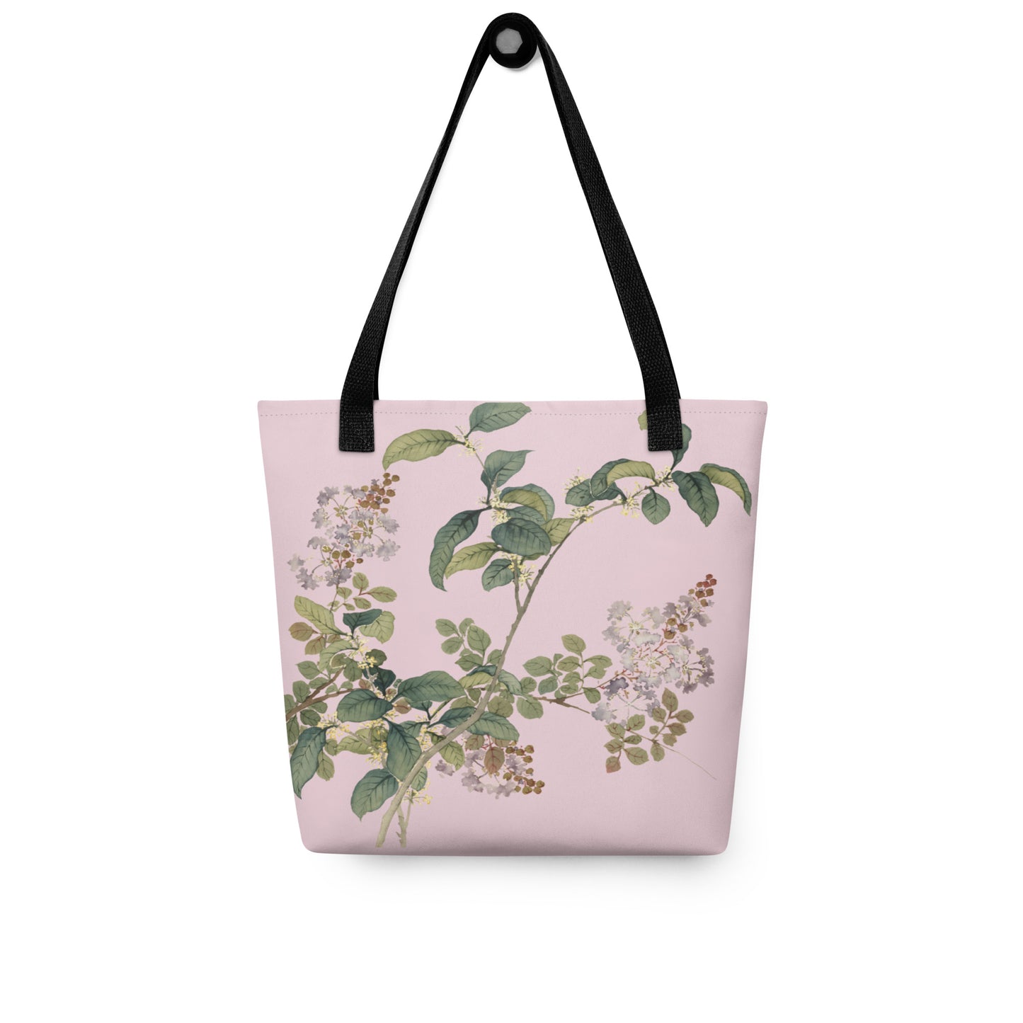 The Spirit of Flowers in Twelve Months｜Osmanthus and Crape Myrtle in Bloom｜Tote bag｜Pale pinkish gray