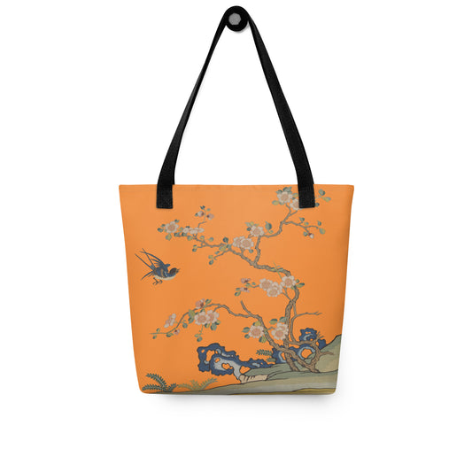 Kesi Flower Album｜Swallow in Flight, Harbinger of Spring｜Tote bag｜Orange