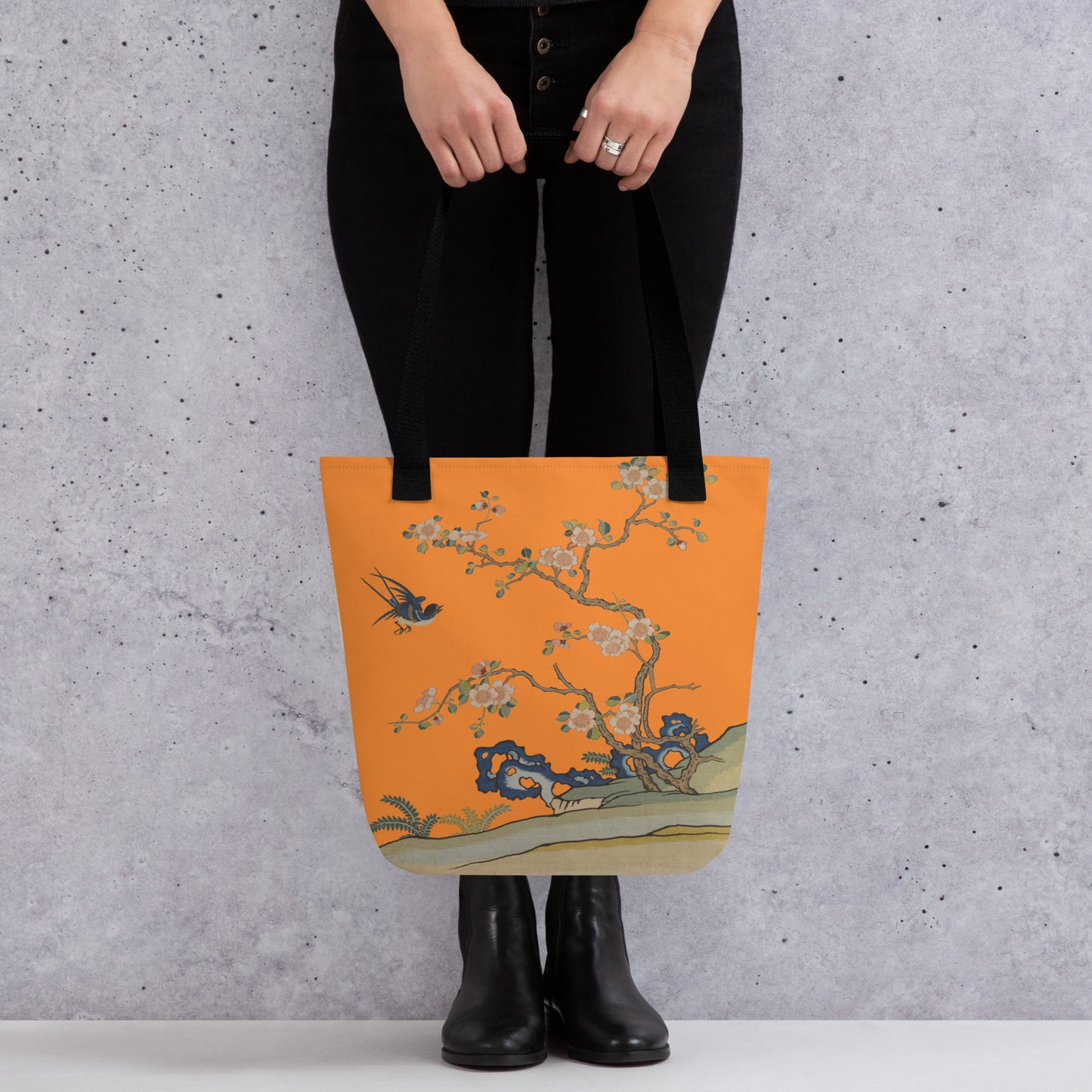 Kesi Flower Album｜Swallow in Flight, Harbinger of Spring｜Tote bag｜Orange