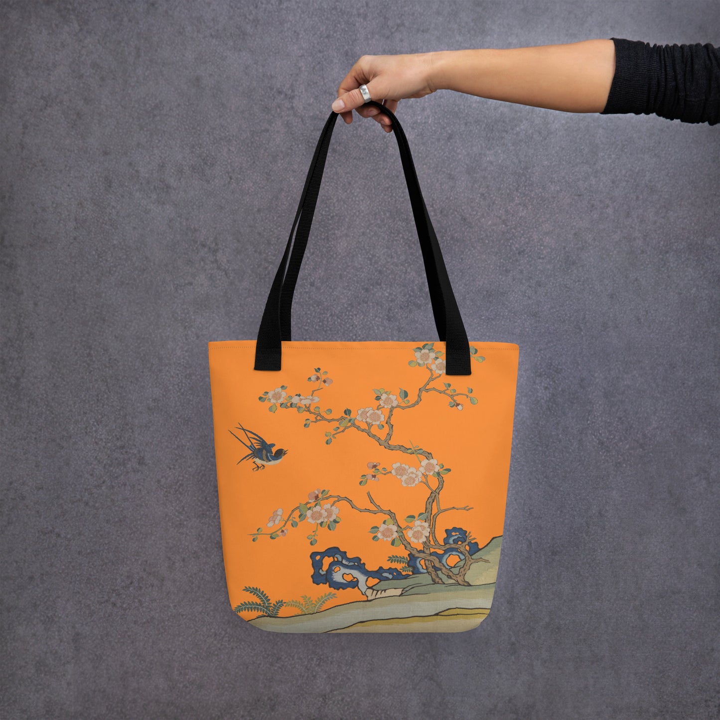 Kesi Flower Album｜Swallow in Flight, Harbinger of Spring｜Tote bag｜Orange