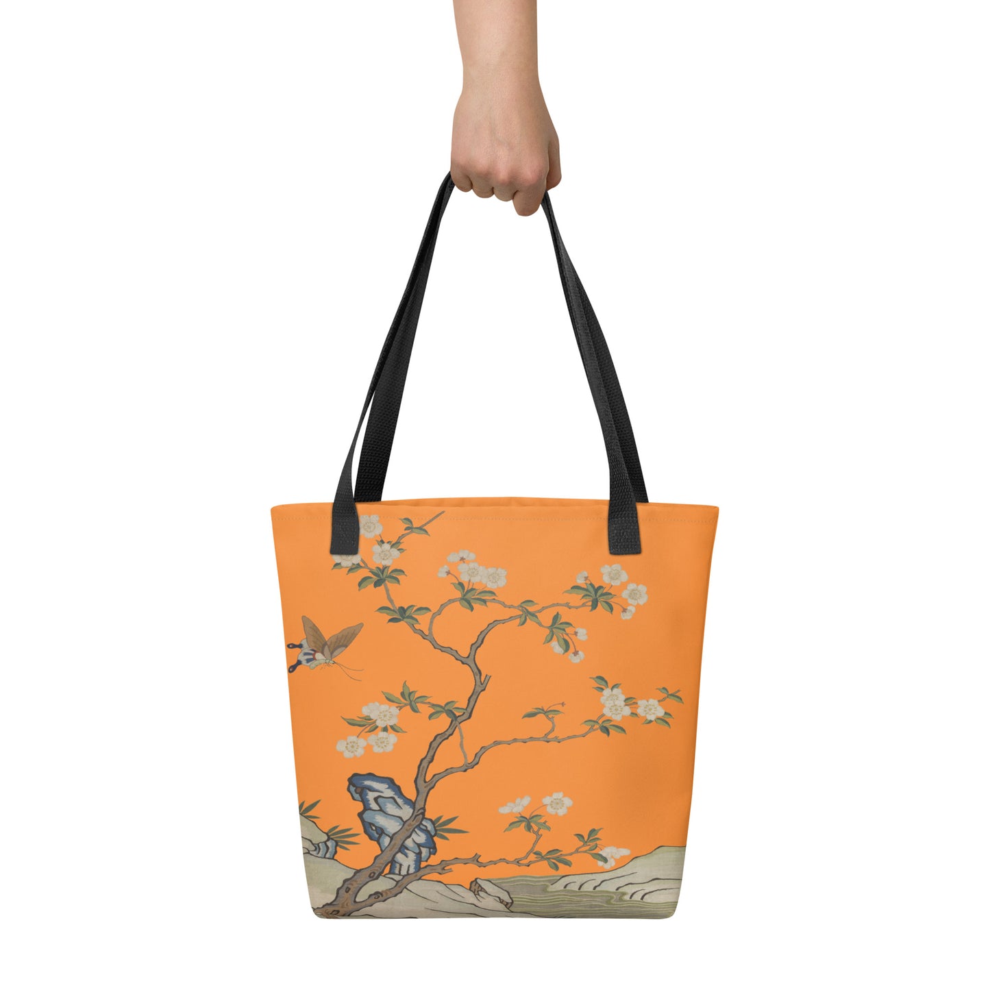 Kesi Flower Album｜Plum Blossoms and Butterfly｜Tote bag｜Orange