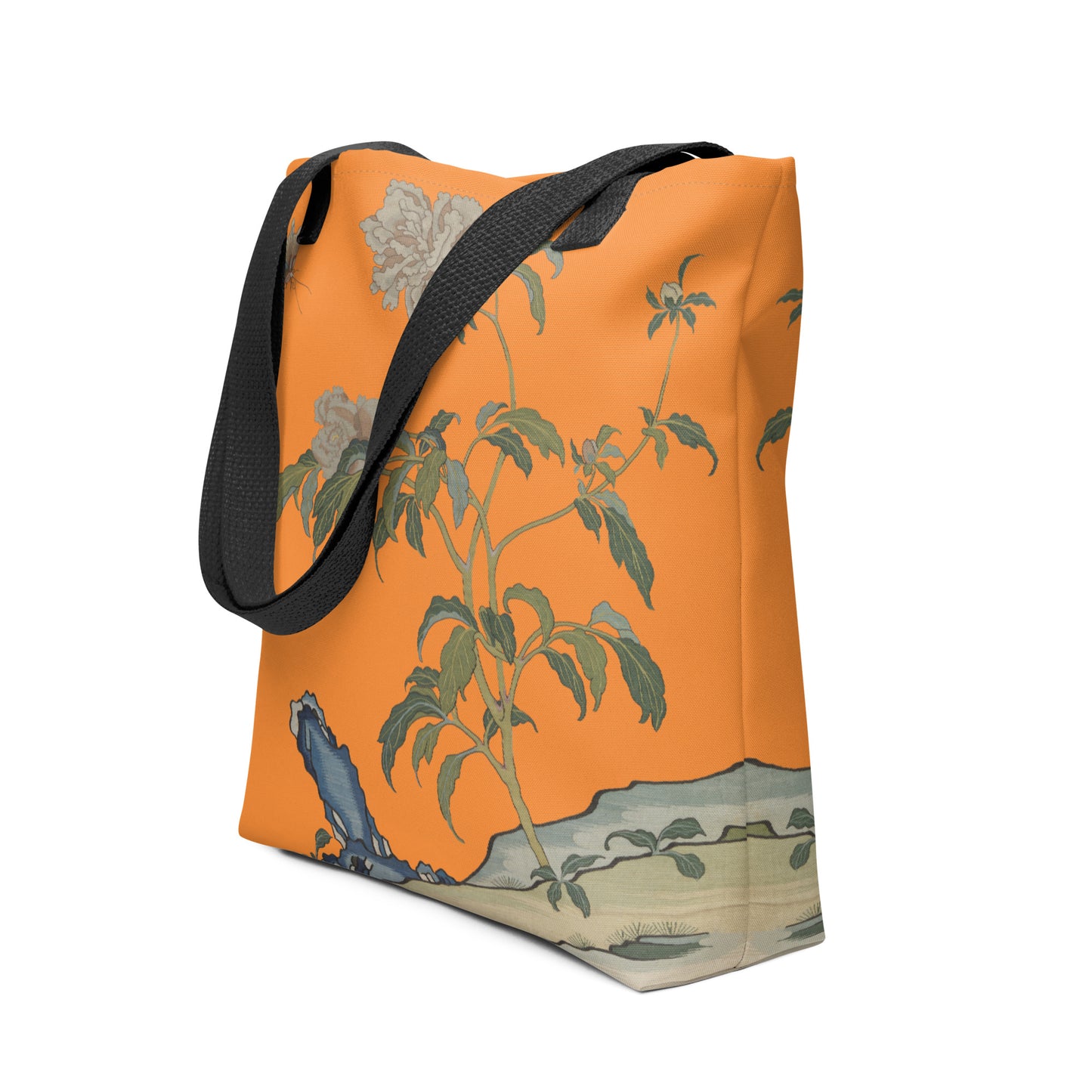 Kesi Flower Album｜Peonies and Butterfly｜Tote bag｜Orange