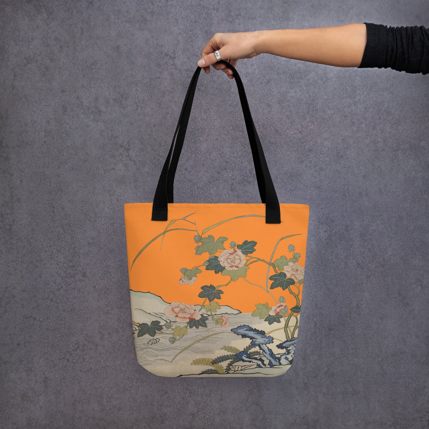 Kesi Flower Album｜Hibiscus by the Water｜Tote bag｜Orange