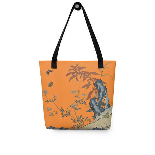 Kesi Flower Album｜Butterflies and Flowers｜Tote bag｜Orange