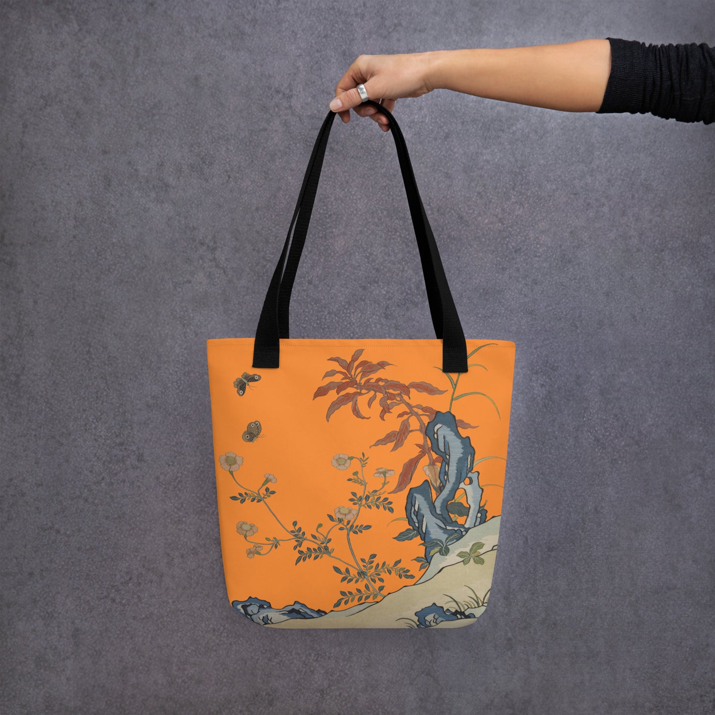 Kesi Flower Album｜Butterflies and Flowers｜Tote bag｜Orange