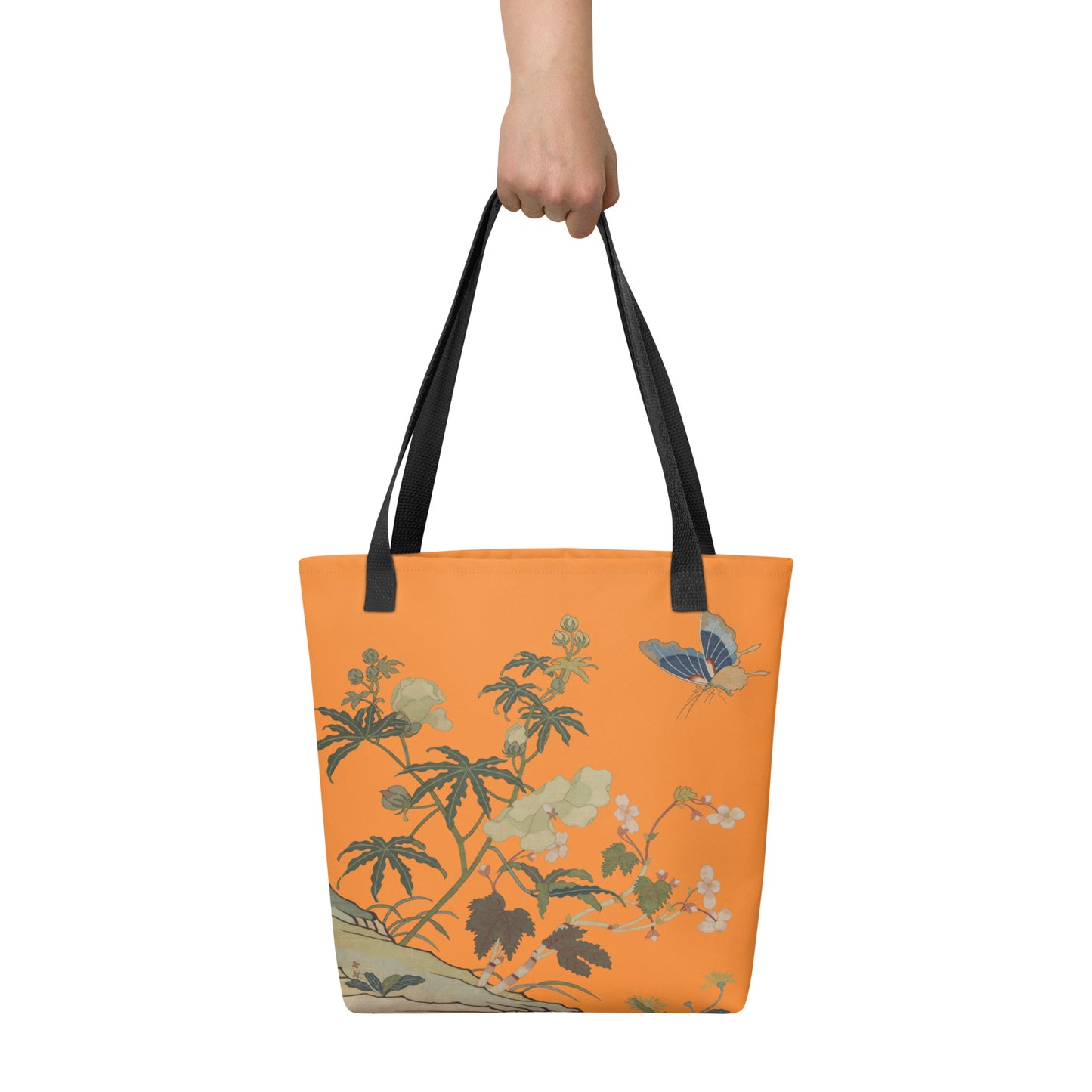 Kesi Flower Album｜Hibiscus and Begonia Blossoms｜Tote bag｜Orange