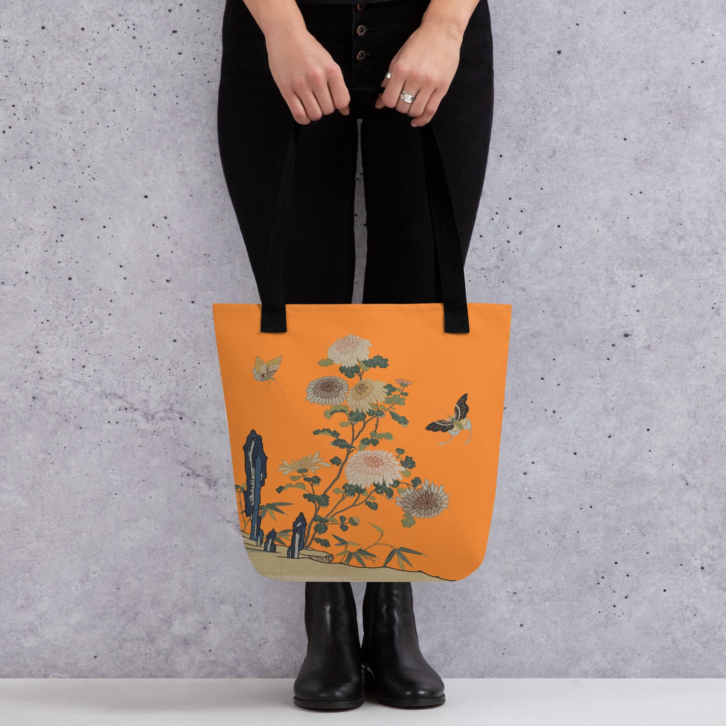 Kesi Flower Album｜Chrysanthemums and Butterflies｜Tote bag｜Orange